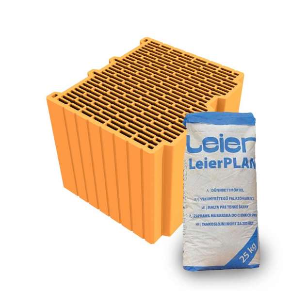LeierPLAN 30 Pro csiszolt tégla + vékony falazóhabarcs